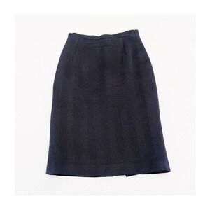 Ecaille Black Pencil Skirt Wool Silk Paris SZ44